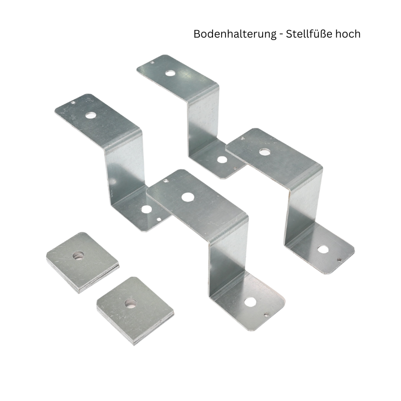 Bodenbehalterung Stellfüße hoch